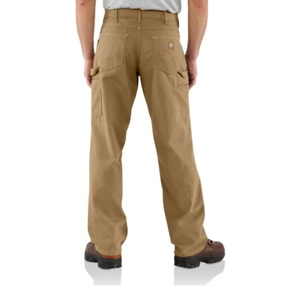 Carhartt Khaki Loose Original Fit Canvas Carpenter Pant, 42x30 - Picture 2 of 11